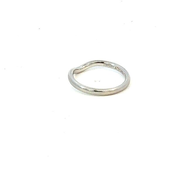 Tiffany & Co Platinum Wave Band Ring 6.5 By Elsa Peretti 2.2 mm Estate TIF923 - Picture 7 of 9